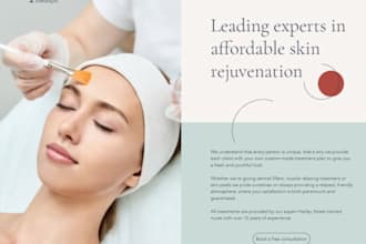 design wix med spa website facial treatment cosmetic clinic botox clinic website