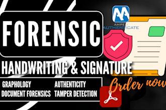 do forensic signature and handwriting verification, forgery image detection