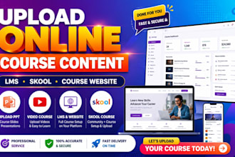 upload ppt video course content lesson lms credit repair module curriculum setup