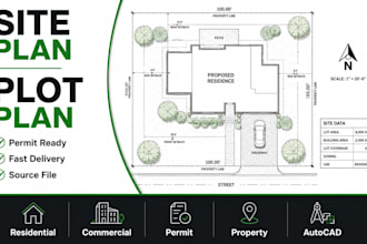 draw site plan, plot plan, property plot plan, block plan and location plan