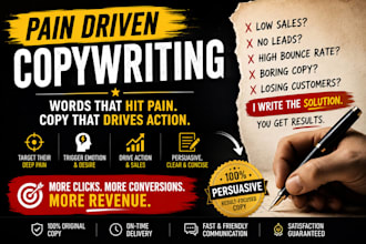 write pain driven copy for your business