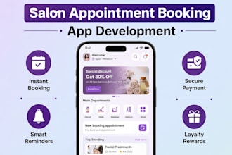 develop salon booking app beauty salon app spa appointment app marketplace app