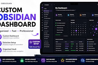 build your custom obsidian dashboard, vault, second brain and pkm