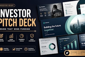 design a professional investor pitch deck for fundraising