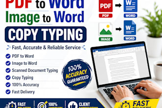 do copy typing from PDF image scanned document to word