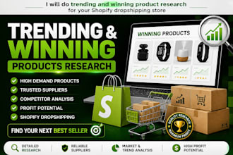 do trending and winning product research for your shopify dropshipping store