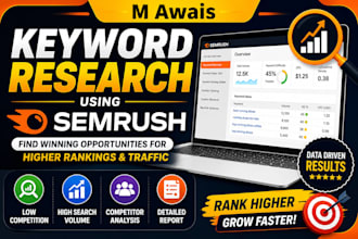 do keyword research using semrush for SEO