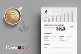 design professional business sop manuals, invoice quotation and receipt template