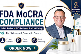 review fda mocra compliance cosmetic labels and product listing