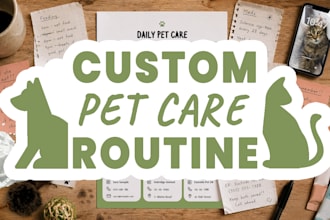 organise your pet care routine into a clear checklist or schedule