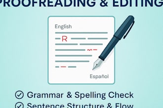 do professional english and spanish proofreading and editing