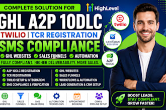 ghl a2p 10dlc twilio tcr registration ghl websites sms compliance sales funnel