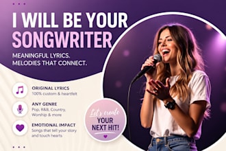 be your professional female singer, songwriter and vocalist
