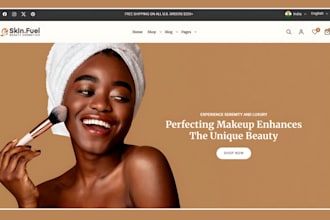 design a premium shopify skincare website, beauty store, and cosmetics shop