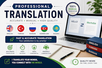 translate english turkish russian kazakh and azerbaijani