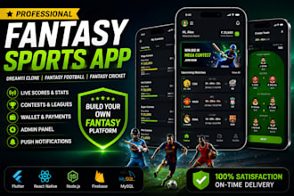 develop fantasy sports app, fantasy football app and dream11 clone