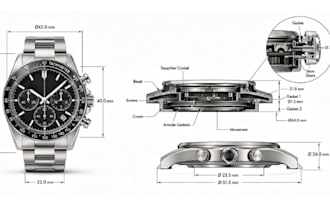 design 3d wristwatch cad model, technical drawing, rendering and 3d printing