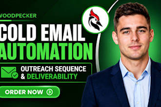 set up woodpecker cold email automation outreach sequence and deliverability