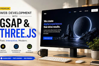 create a premium three js 3d website with gsap interactive animations