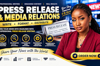 do press release pitching, broadcast outreach and media relations for brands