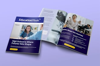 design a professional brochure, white paper, report, or marketing collateral