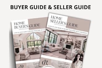 create a professional real estate buyer guide, seller guide and welcome book