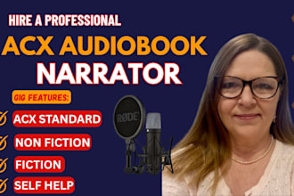 record professional acx audiobook narration and character voice over
