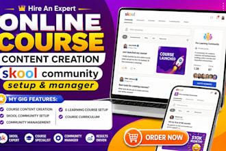 setup skool online course classroom upload skool credit repair course content