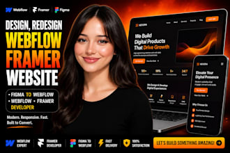 design, develop webflow framer website, figma to webflow, framer developer