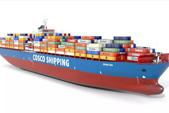 3d vessel model, cargo midship section, hull exterior, 3d marine yacht, 3d boat
