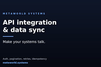 build a python API integration to sync data between your systems