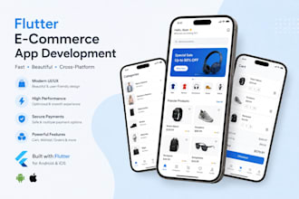 create ecommerce app, online store, and shopping app in 5 days