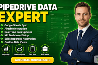 sync pipedrive with google sheet or airtable for crm data reporting for business
