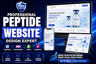 design a professional peptide company website for biotech and wellness brands