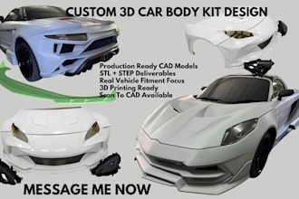 3d car body kit modeling widebody kit automotive cad design car model parts stl