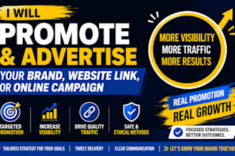 promote and advertise your brand, website link, affiliate link, online campaign