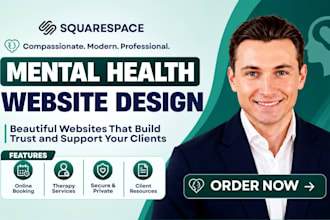 build squarespace design website therapy website mental health wellness website