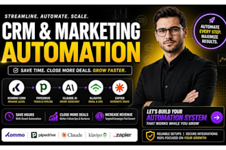 kommo crm pipedrive claude ai klaviyo email sms marketing zapier automation