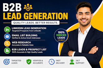 do b2b lead generation web research and email list building