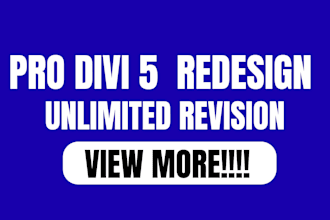 redesign divi 5 wordpress  design divi 5 theme website or landing page