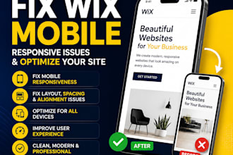 fix wix website mobile responsive issues and layout