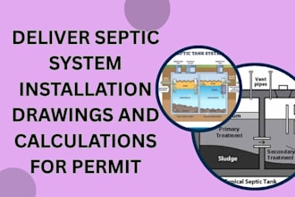 deliver septic system installation drawings and calculations for permit