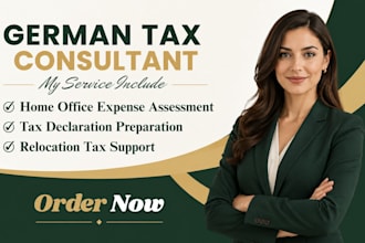 provide german tax consultant, tax return, vat filling, elster, bookkeeping