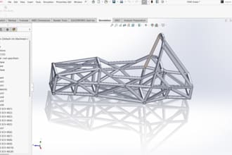 do 3d chassis modeling, cad automotive design, car suspension system,solidworks