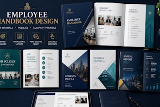 design your corporate employee handbook, manual, and HR policies and procedures