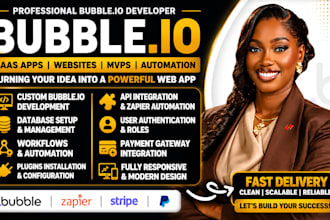 build bubble saas app bubble io website development bubble mvp zapier automation