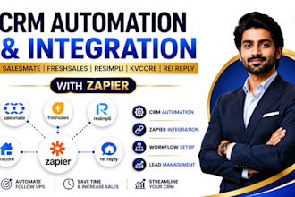 salesmate freshsales automation resimpli kvcore rei reply crm zapier integration