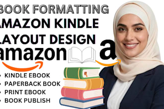 do book formatting, book layout design, kindle ebook format