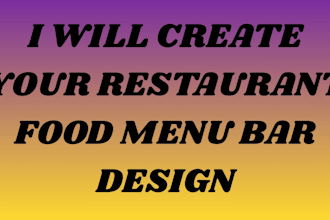 create food menu bar design