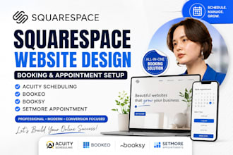 design squarespace website acuity scheduling booking bookeo setmore appointment